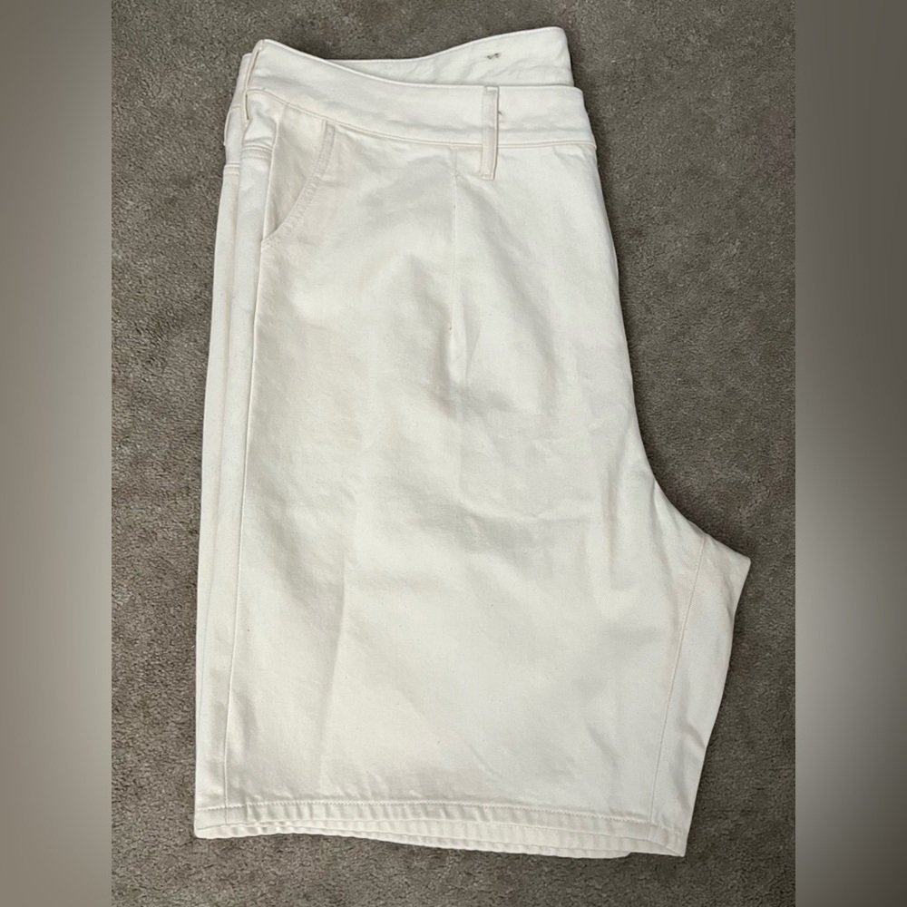 J.Crew Beige Cotton Twill Wide-Leg Shorts Size 36 NWT - Picture 4 of 9
